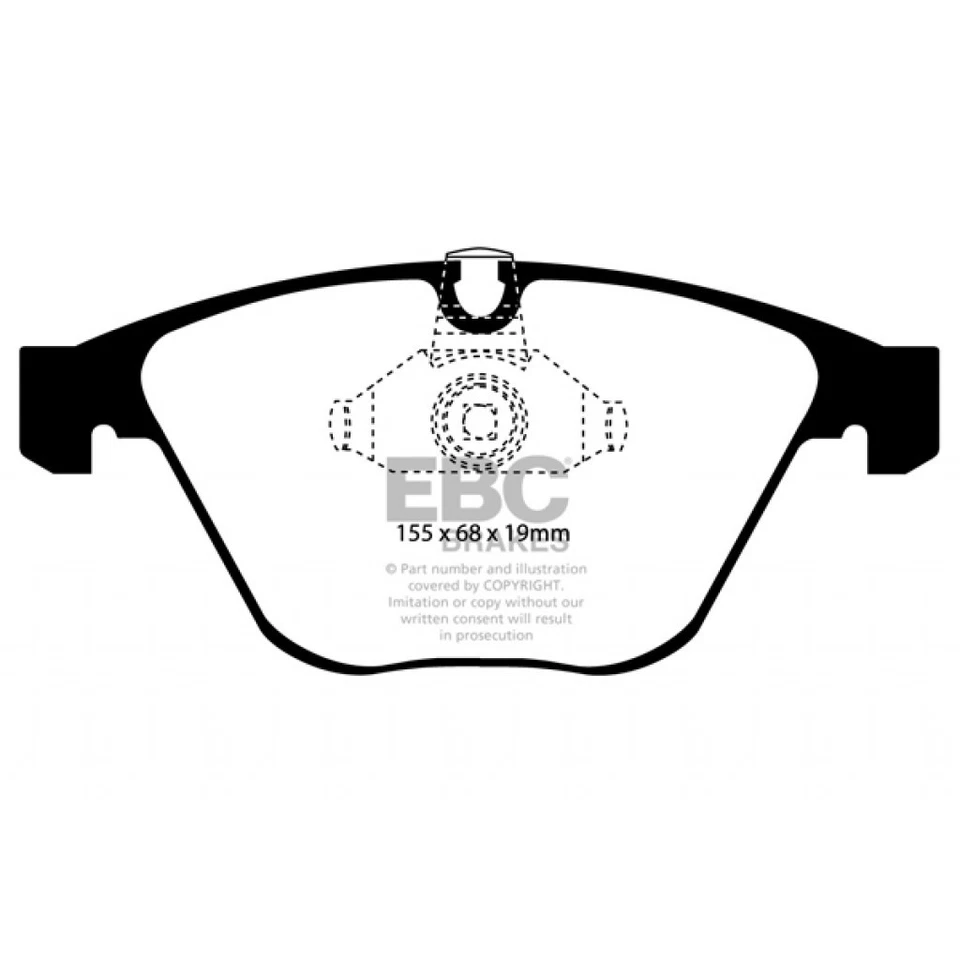 EBC For BMW 760i 2004 2005 2006 Front Brake Pads Redstuff - Image 2 of 4