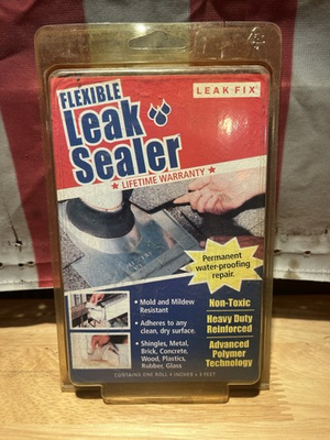 #ad Leak Fix Flexible Leak Sealer. 4”X3’ Roll. New Never Opened. $16.95