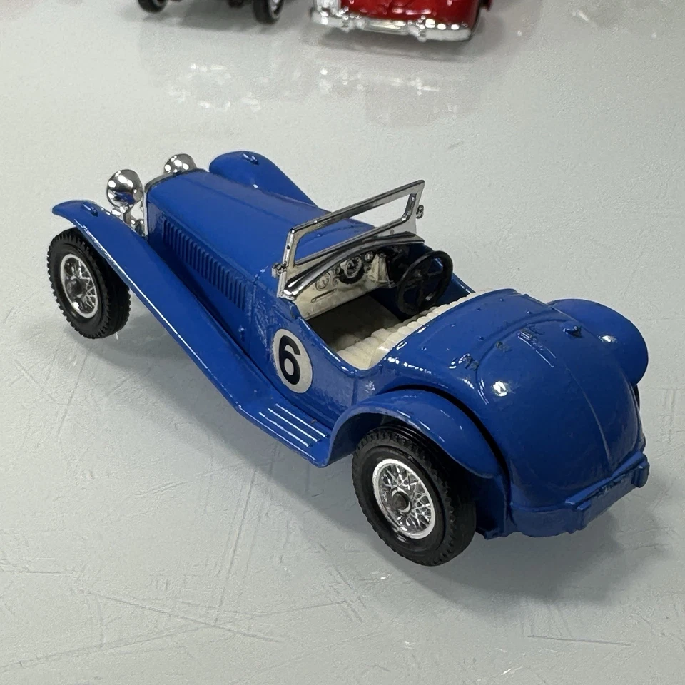 Matchbox 1934 1973 Riley MPH modelos de antaño Y-3 azul #6 coche de juguete fundido a presión Reino Unido Foto 4 de 4