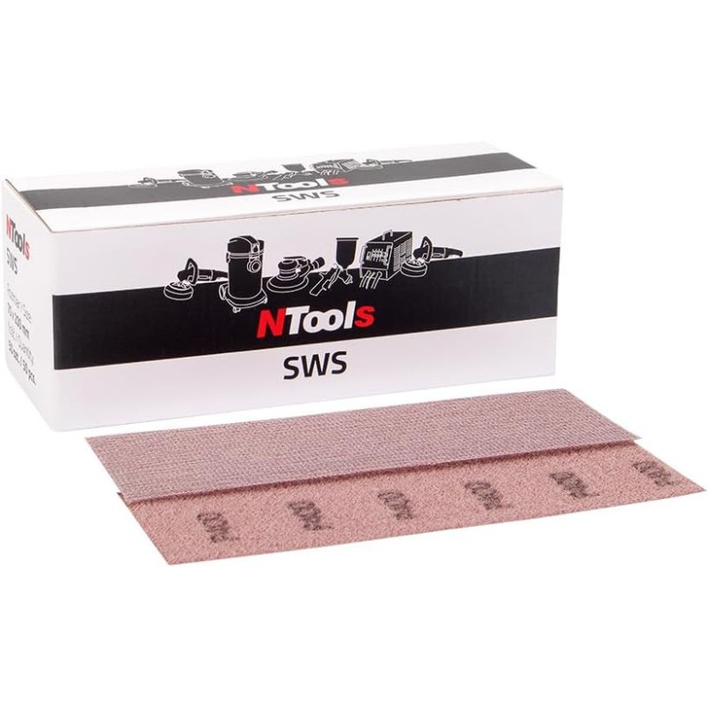 Bandes abrasives P80 70x200mm à fort pouvoir d'enlèvement pour mastic et bois