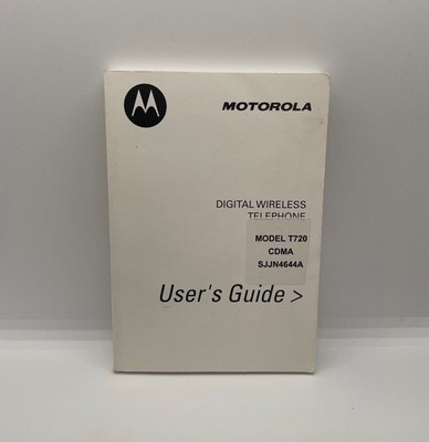 Motorola Model T720 CDMA User's Guide Used Condition Collectible