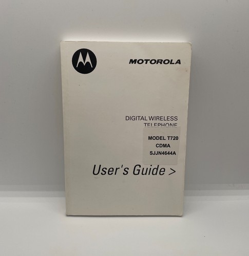 Motorola Model T720 CDMA User's Guide Used Condition Collectible