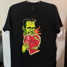 Frankenstein horror short sleeve black shirt VK12330