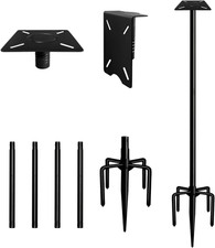 75 Inch Smart Bird Feeder Pole with 5-Prong Base, Adjustable Bird House Pole