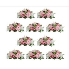 Set-of-10 Flower Balls for Wedding Centerpieces, 12 inch Diameter Fake Flower