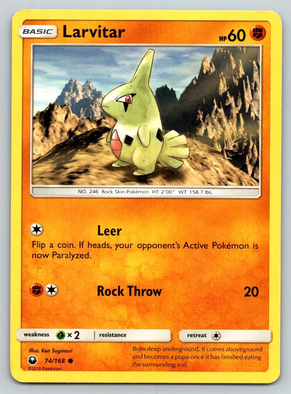 LARVITAR 74/168 C CELESTIAL STORM POKEMON MP SUGIMORI