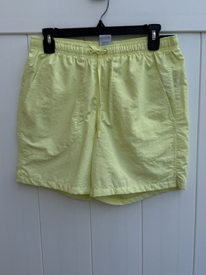 NWT DSG Men s 6'' REC SHORTS Relaxed Fit Small Lined With Pockets Yellow Pulse