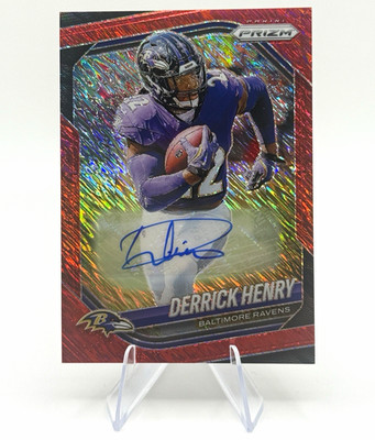 Derrick Henry Panini 2025 Prizm #168 Autograph 22/35 (NUMBER MATCH) Ravens