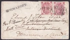 GB 1870 QV Cover 6d Sandwich to Peterborough Canada - FORWARDED postmark