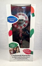 Mr Christmas KARAOKE Machine w/ Digital Lyrics Display Sing-Along 20 Xmas Carols