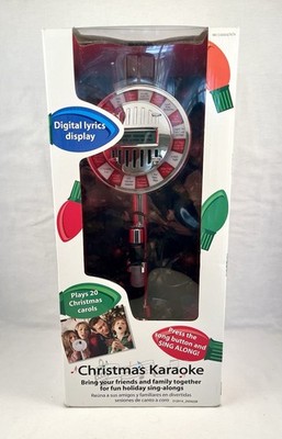 Mr Christmas KARAOKE Machine w/ Digital Lyrics Display Sing-Along 20 Xmas Carols