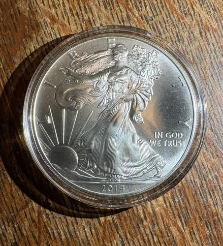 2014 AMERICAN SILVER EAGLE DOLLAR COIN 1 OZ. 999 PURE FINE SILVER