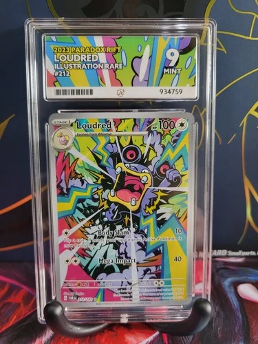 Pokémon TCG Loudred 212/182 Illustration Rare – Paradox Rift – ACE 9 Mint