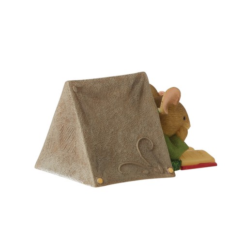 Enesco Tails with Heart Happy Camper Ghost Story Mouse Mini Figurine 1.54 Inch - Picture 5 of 6