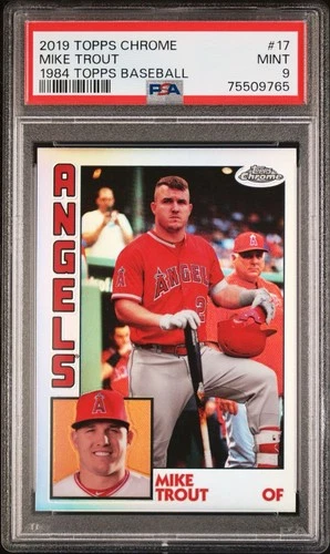 2019 Topps Chrome - 1984 Topps Mike Trout #84TC-17 Refractor PSA 9