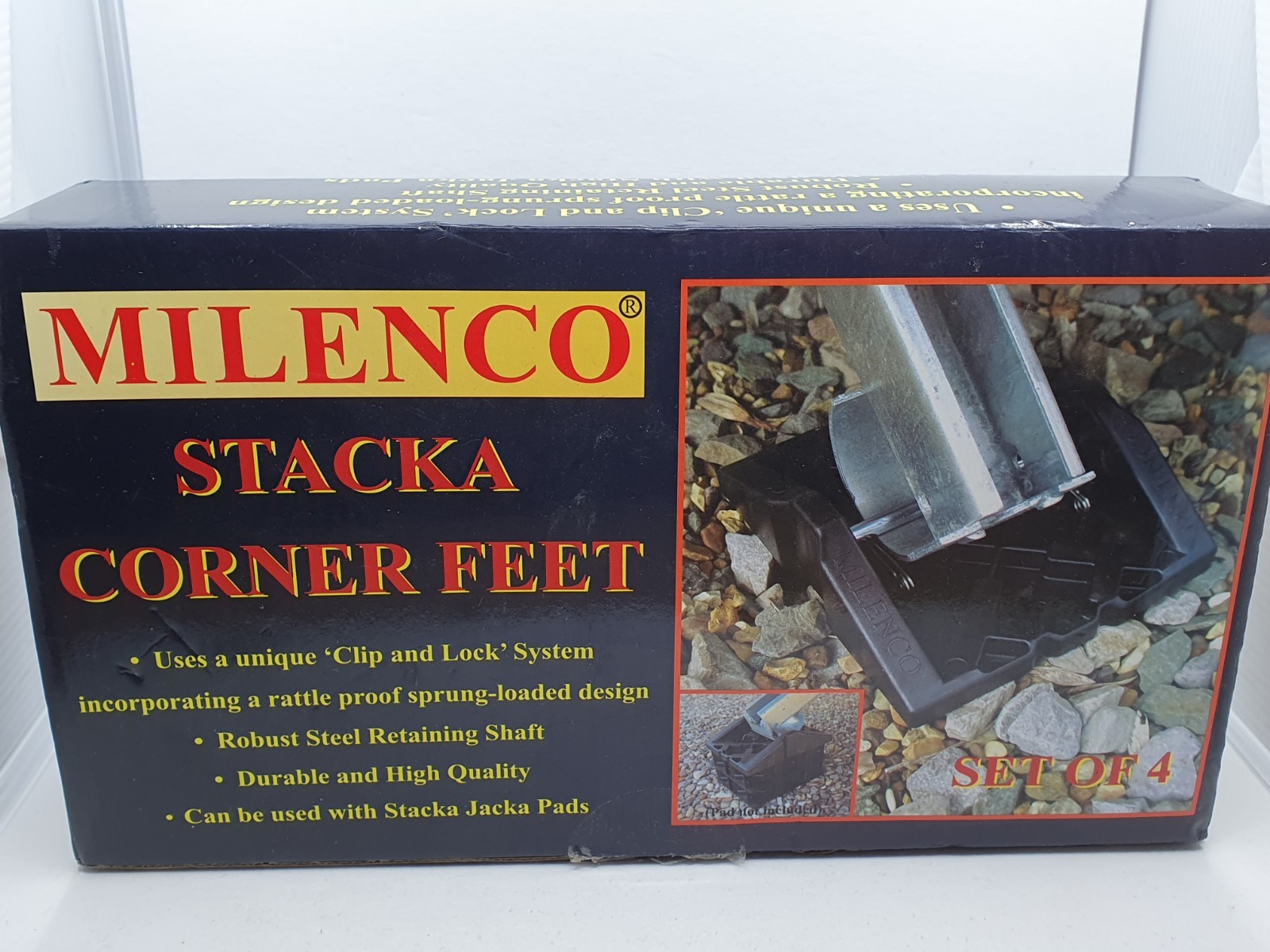3 Pack x Milenco Stacka Corner Feet Caravan Heavy Duty