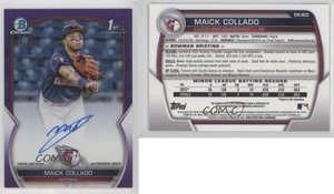 2023 Bowman Chrome Prospect Purple Refractor /250 Maick Collado #CPA-MCO Auto