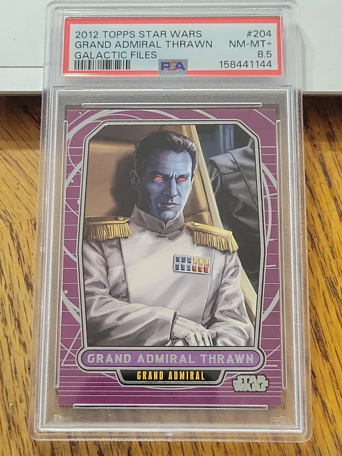 2012 Topps Star Wars Galactic Files Grand Admiral Thrawn PSA 8.5 #204 view 1