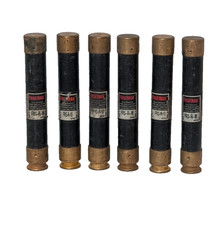 Lot of 6: Bussmann Fusetron FRS-R-10 Dual-Element, Time-Delay Fuses, 600V, 10A