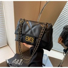 Quilted Black Luxe Chain Bag–Timeless Edge Women’s Shoulder Bag