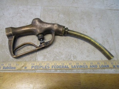 Vintage Brass Buckeye 800B Visible Gas Pump Nozzle Handle 800-B Polished Oil Gas