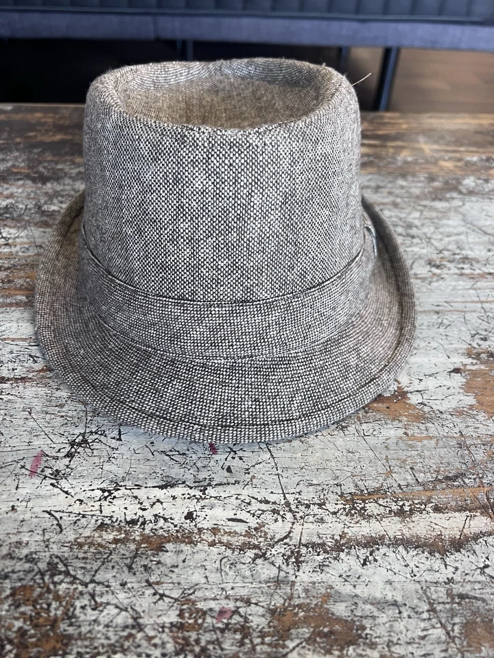 Sombrero Fedora de lana de sarga de papel negro Sean John para hombre M/L Foto 3 de 4