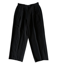 Giorgio Armani Womens Vestimenta Spa Wool Rayon Black Dress Pant Trousers 31 28