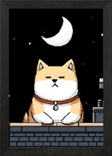 Poster arte da parete con cornice Shiba Inu quadro stampa su tela