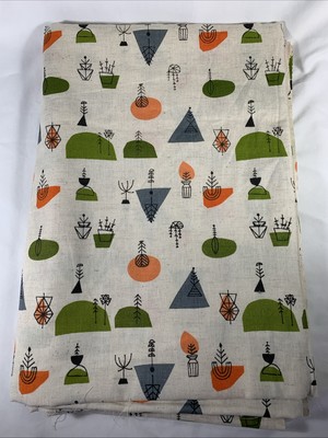MCM Handcrafted Cotton Fabric~Flax Print ~Imported From India (45 inches wide)