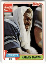 1981 Topps Coca-Cola Dallas Cowboys Harvey Martin #6