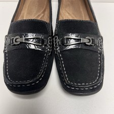 Naturalizer Women s Suede Loafers Slip On Size 7.5 Black 10 SALE