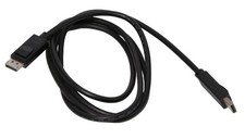 C2G Locking DisplayPort Cable; 4K / 8K, Male to Male, 6ft, Black New 