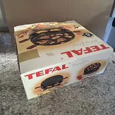 T-Fal Tour De Fete Gourmet Raclette Grill 6-Tray Dinner EURO plug 