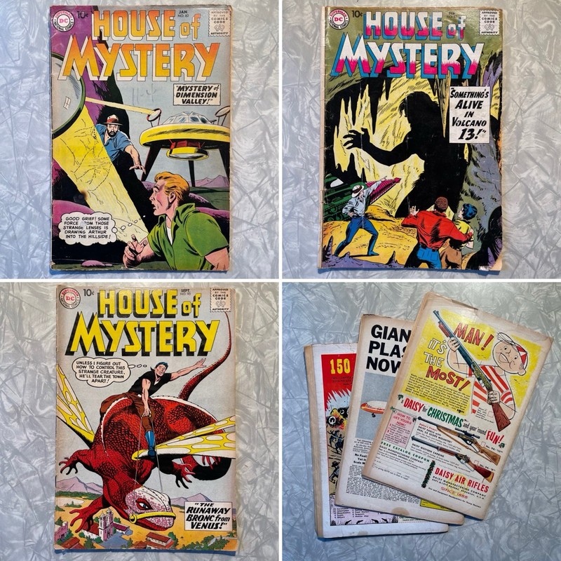 1950s DC House Of Mystery #82 #83 #90 1959 First Printing 10¢ Comic Book Lot