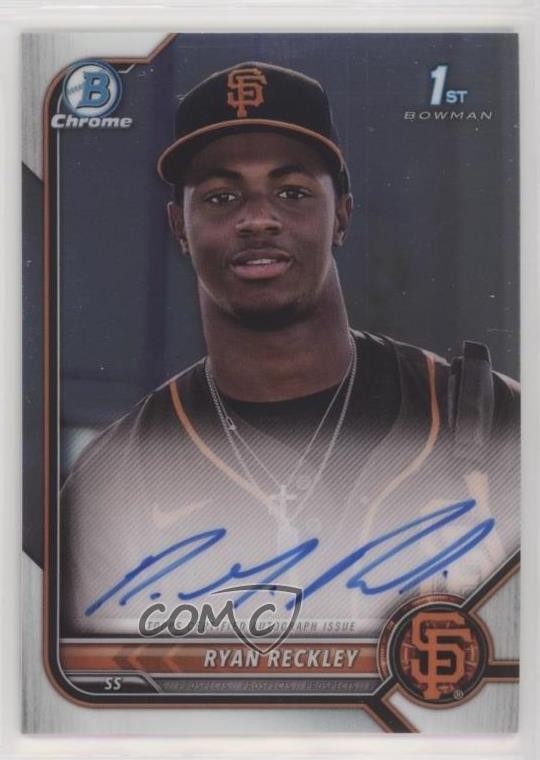 2022 Bowman Chrome Prospect Auto Ryan Reckley #CPA-RR Auto 12b0