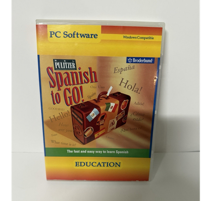 #ad Broderbund Pulitzer Spanish to Go Language Course CD for Windows 95 98 3.1 $2.99