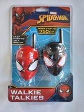 2 Walkie Talkie Toy Phones Push to Talk Button Children Spiderman Extended Range