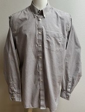 Eddie Bauer Plaid Long Sleeve Wrinkle Free Relaxed Fit Shirt Size TXL