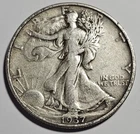 1937-P Walking Liberty Half Dollar 50c Coin ~ 90% Silver (A130)