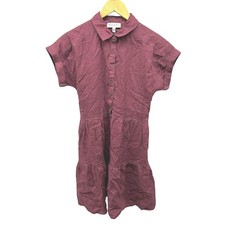 Michael Stars Women's XS Mini Dress Mauve Button Front Tiered Collared Casual