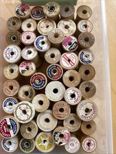 Wooden Thread Spools Wood Spool Empty Belding Coates Etc 49 Vintage Crafts