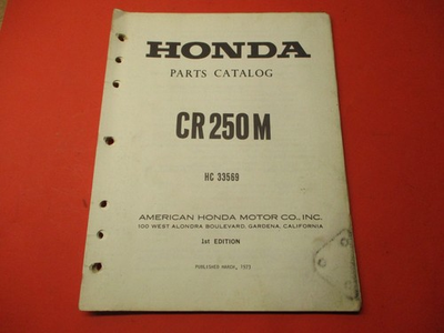 #ad OEM ORIGINAL HONDA PARTS CATALOG MANUAL 1973 CR250M ELSINORE $99.99