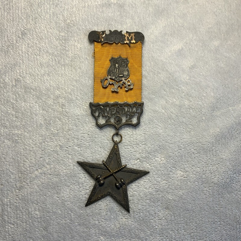 Rare Sterling Silver Antique Medal / Ribbon Riverdale 292