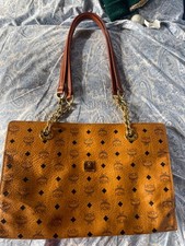 MCM Visetos leather Shoulder Bag with chain and leather straps, great condition 