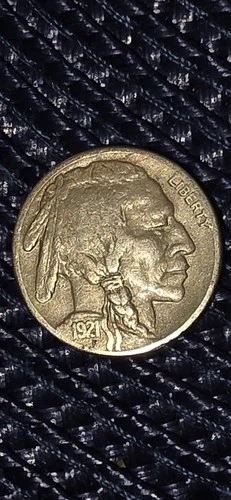 1921 S Buffalo Nickel 5C Circulated US Five Cents Business Strike
