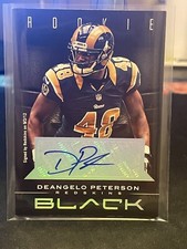 2012 Panini Black Rookie Signatures #127 Deangelo Peterson 199/199