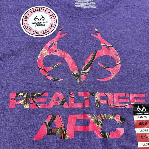REALTREE APC Women's T-Shirt Purple Short Sleeved Tee Shirt Size Small NWT - 第 3/7 張圖片