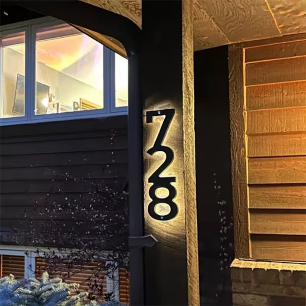 Custom Illuminated Address Number Sign Outdoor LED Backlit House Number