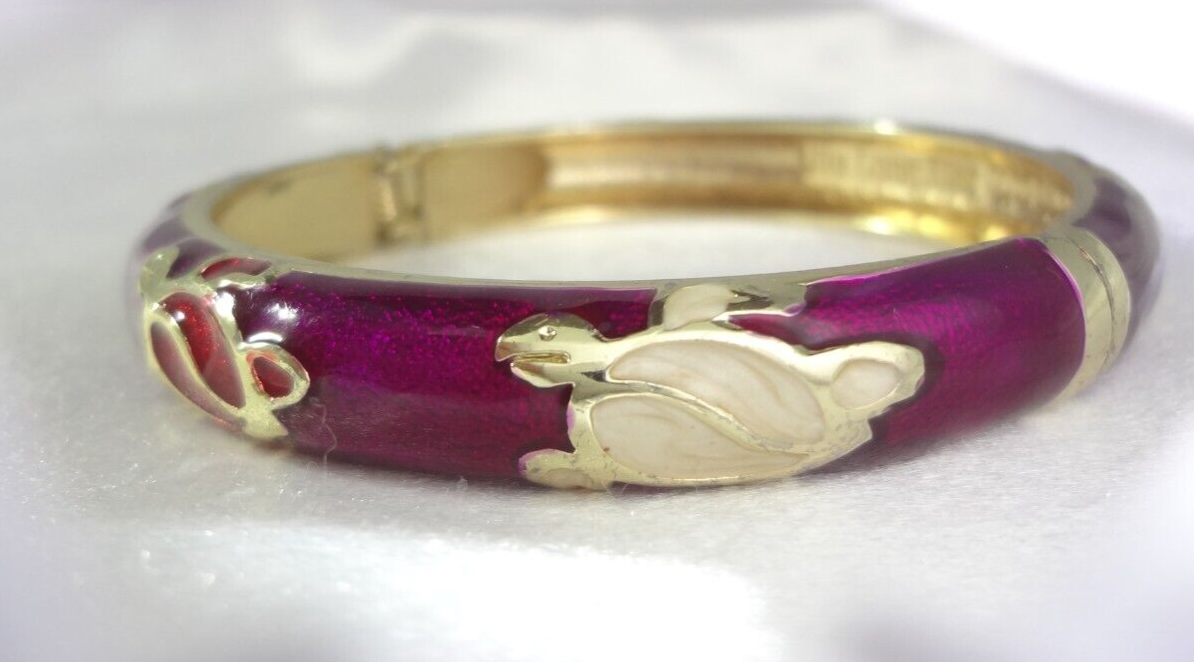 JIM LONG XING Hinged Bangle Bracelet Translucent Purple JIM LONG XING Hinged Bangle Bracelet Translucent Purple