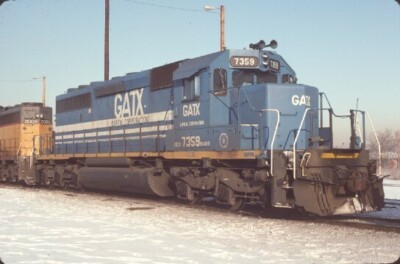 GATX 7359 SD-40-2 BENSENVILLE IL ORIGINAL SLIDE 01-19-93 T10-5 | eBay